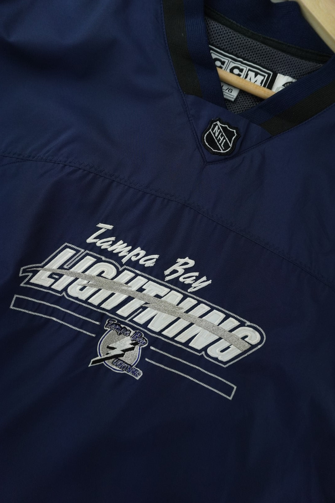 00s CCM Tampa Bay Lightning NHL Pullover Navy L