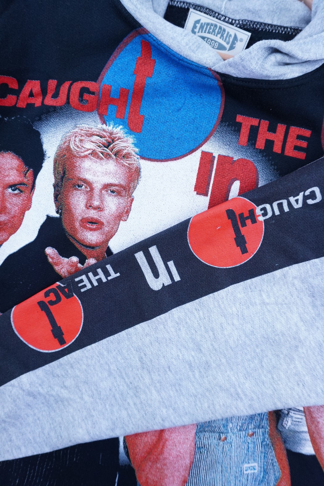 90s Caught in the Act Hoodie Black L