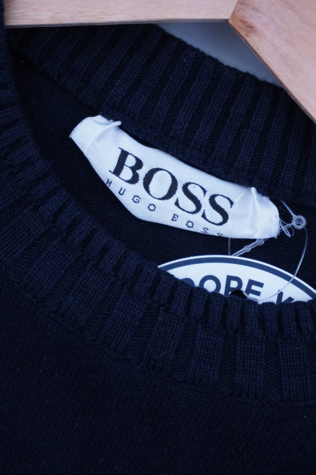 80s Hugo Boss Sweater Navy L