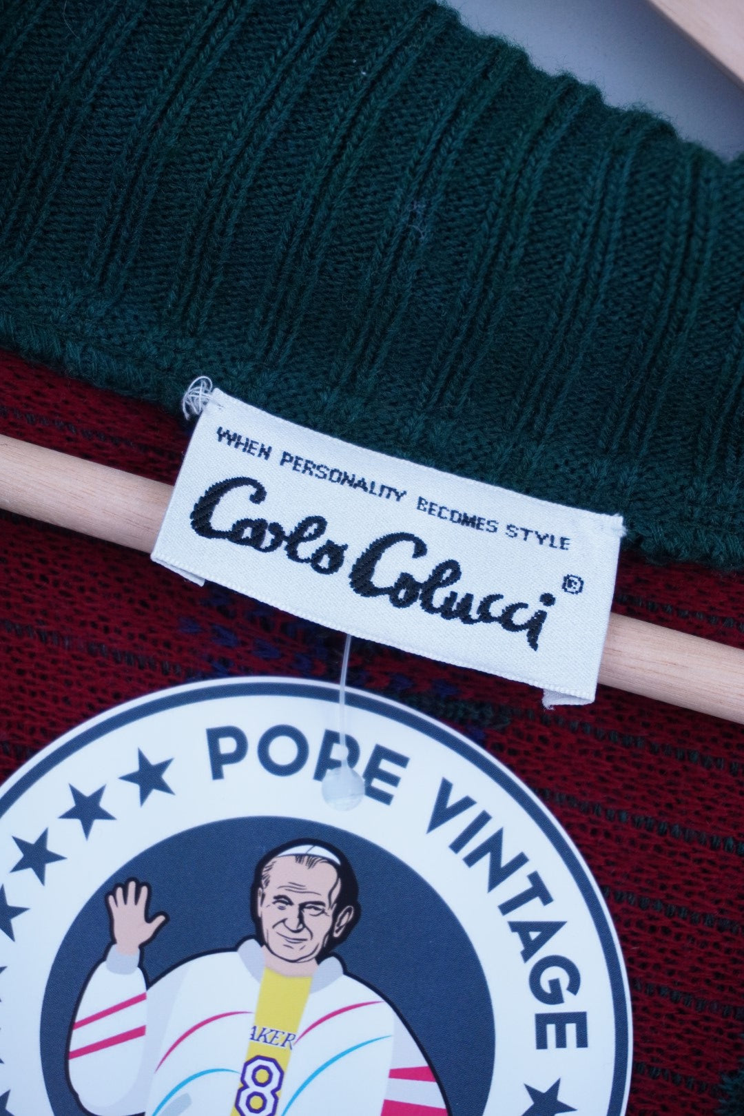 90s Carlo Colucci Sweater Purple Green M/L
