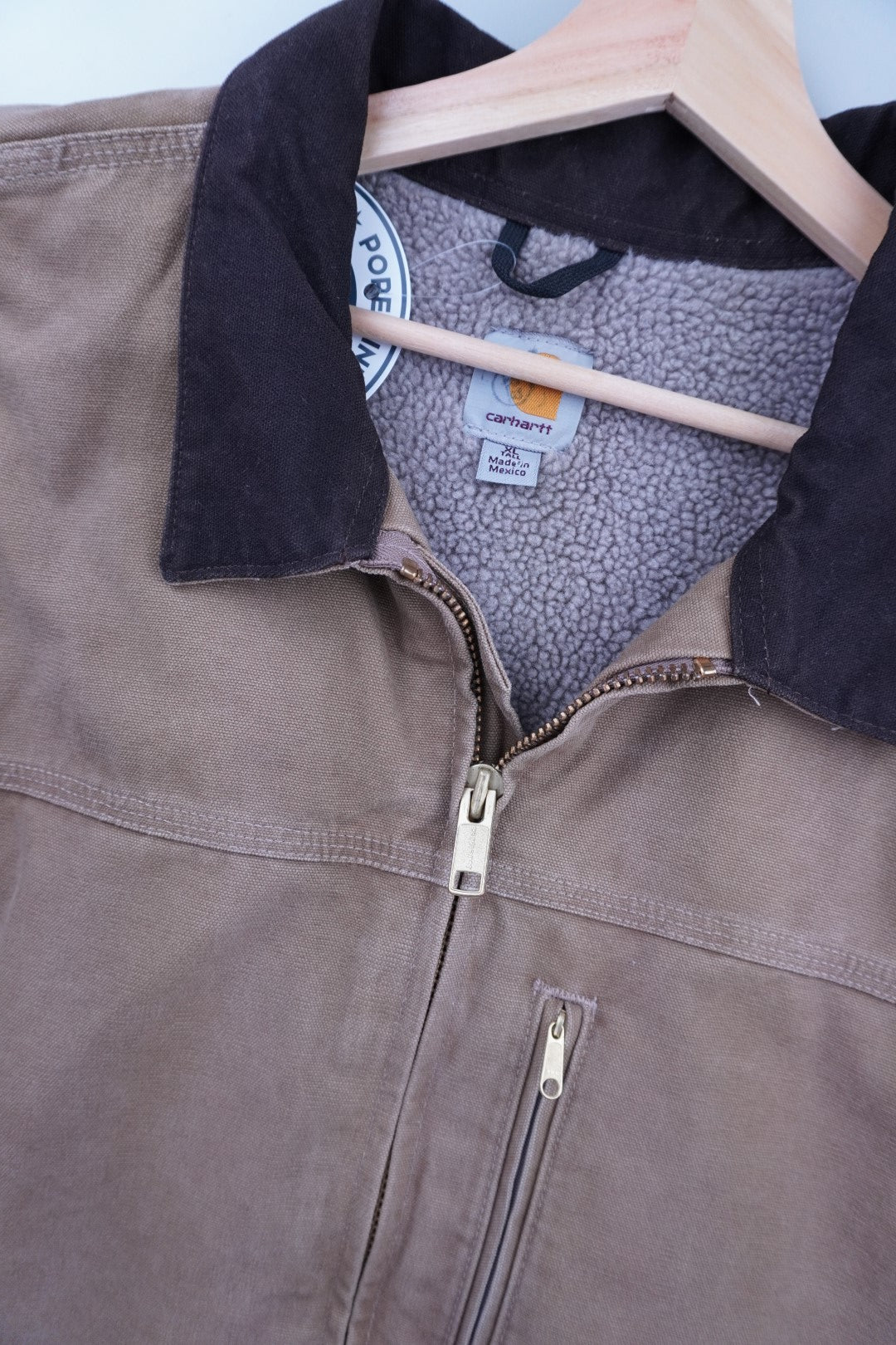 00s Carhartt Sherpa Jacket Beige XL