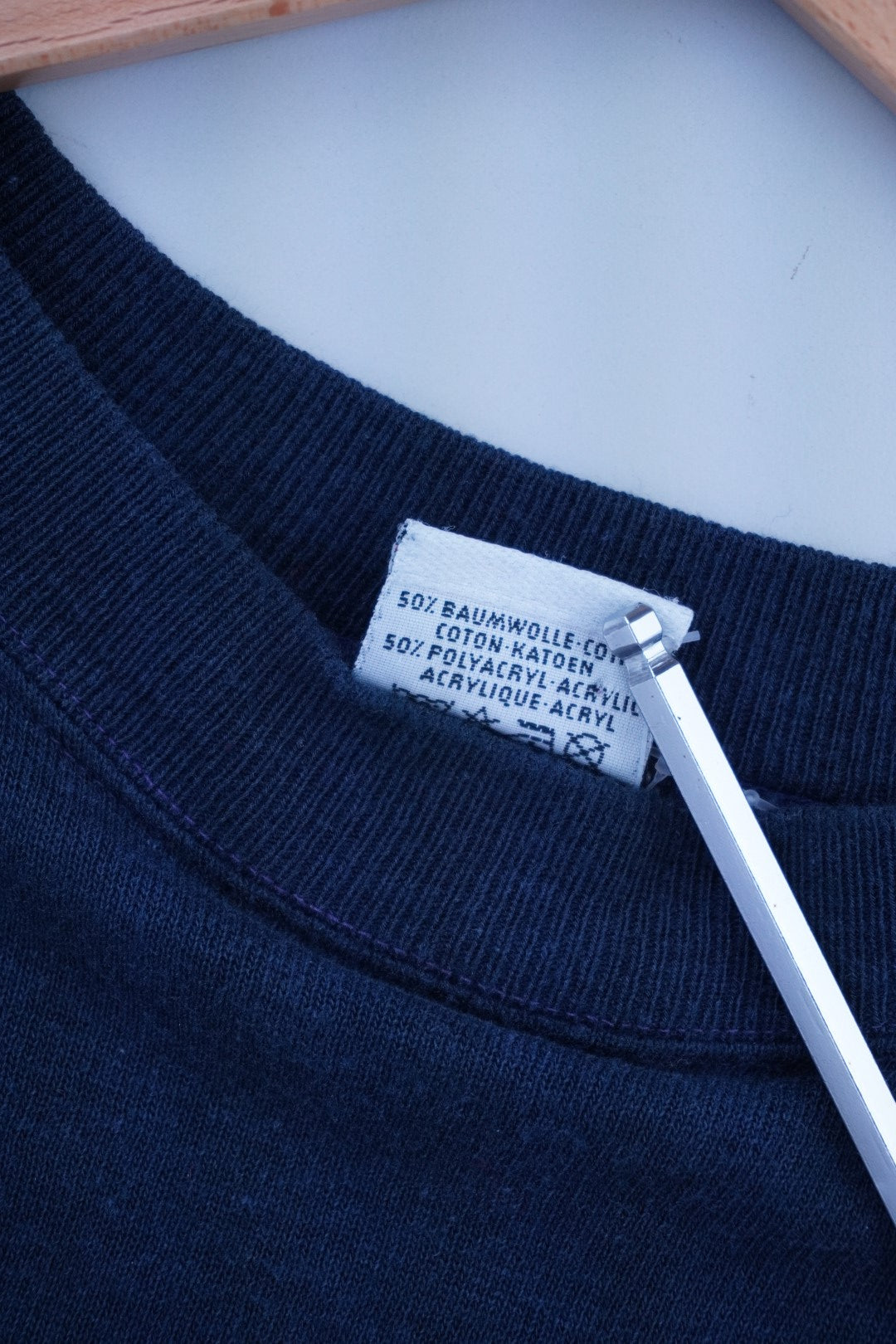 80s Fruit of the Loom Sweatshirt Navy XL