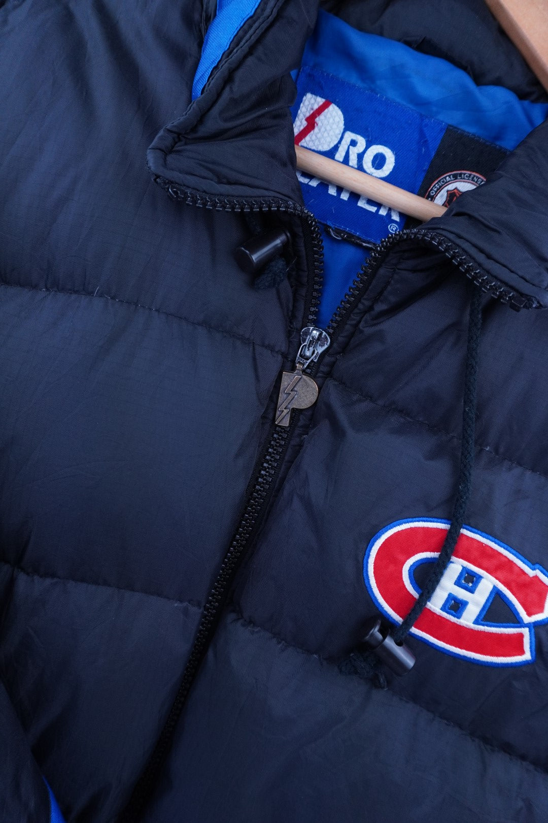 90s Pro Player Montreal Canadiens NHL Down Jacket Black M/L