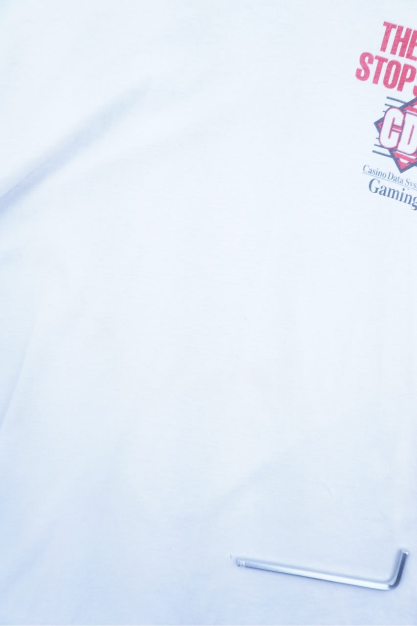 90s Hanes Casino Single Stitch T-Shirt White XL
