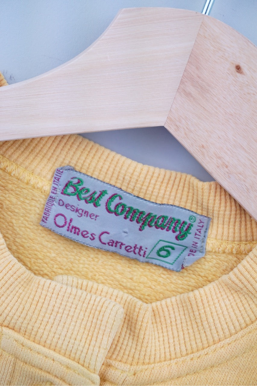90s Best Company Sweatshirt Yellow M