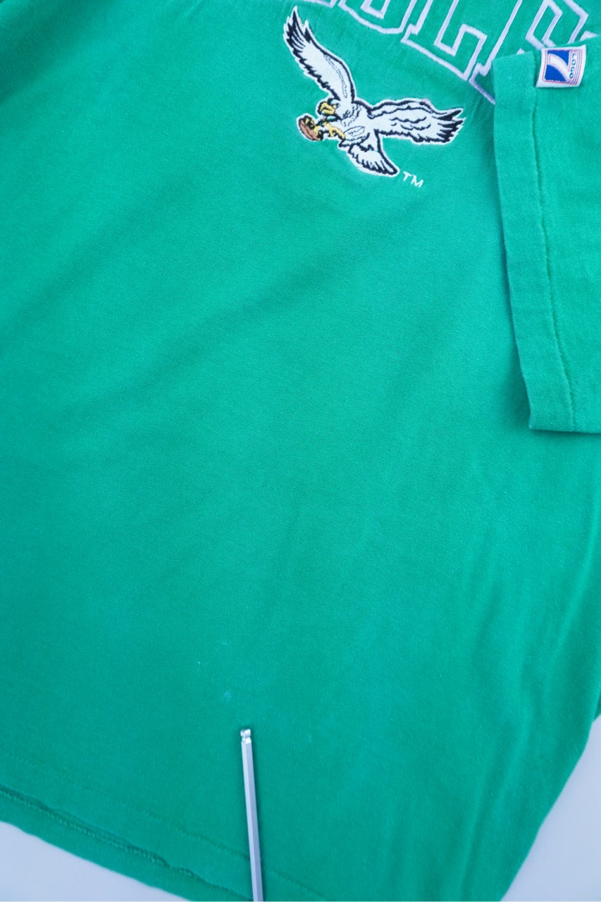 90s Logo7 Philadelphia Eagles NFL T-Shirt Green L
