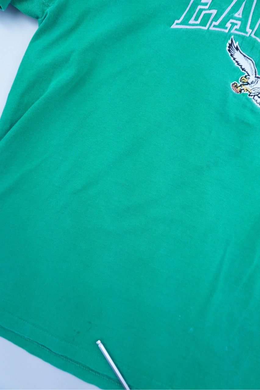 90s Logo7 Philadelphia Eagles NFL T-Shirt Green L