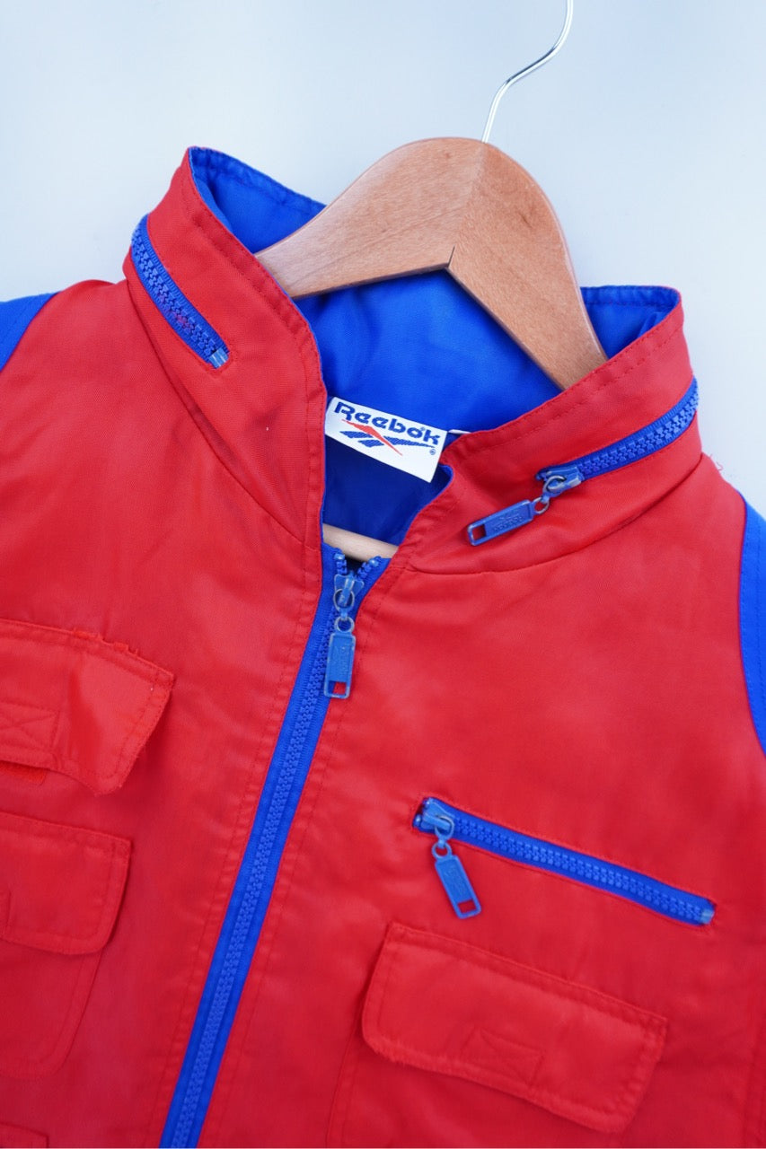 90s Reebok Utility Vest Red Blue M/L