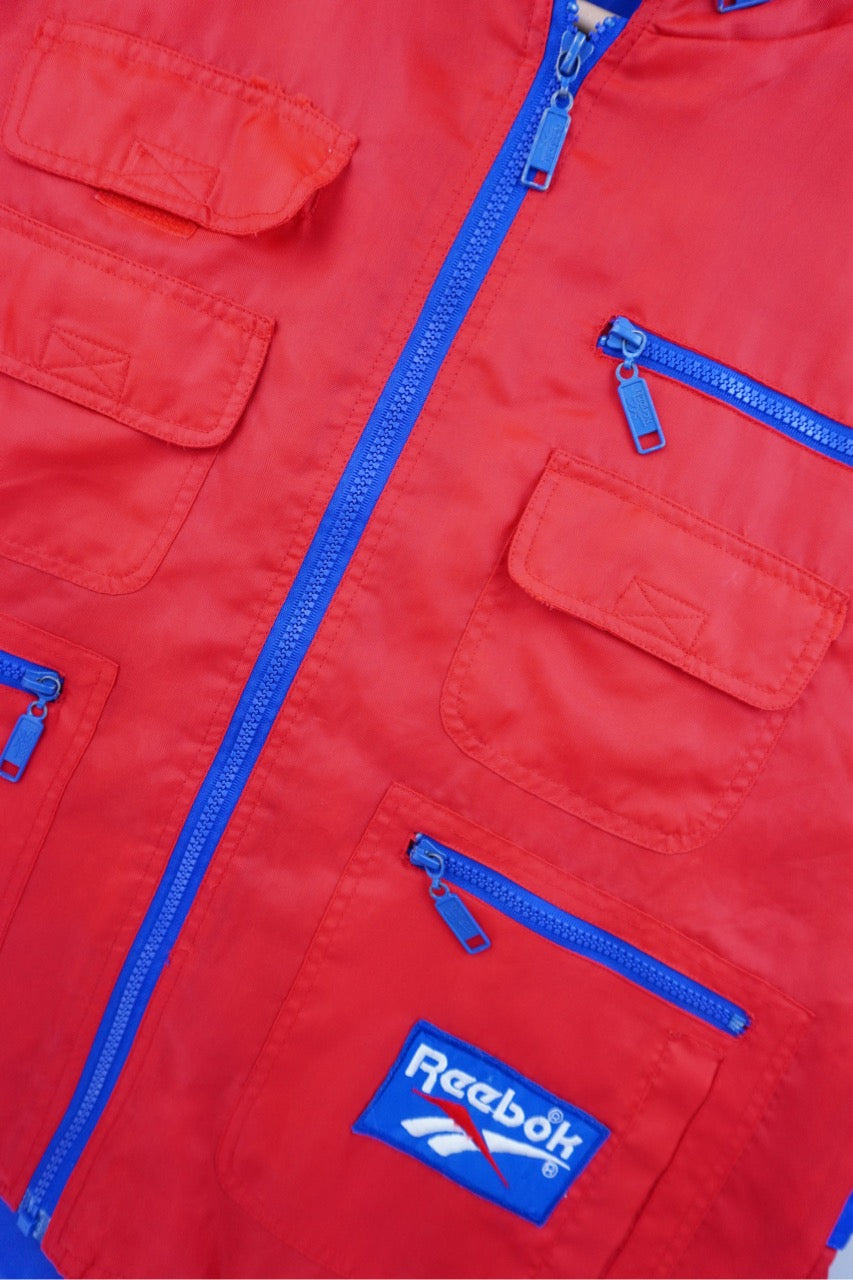 90s Reebok Utility Vest Red Blue M/L