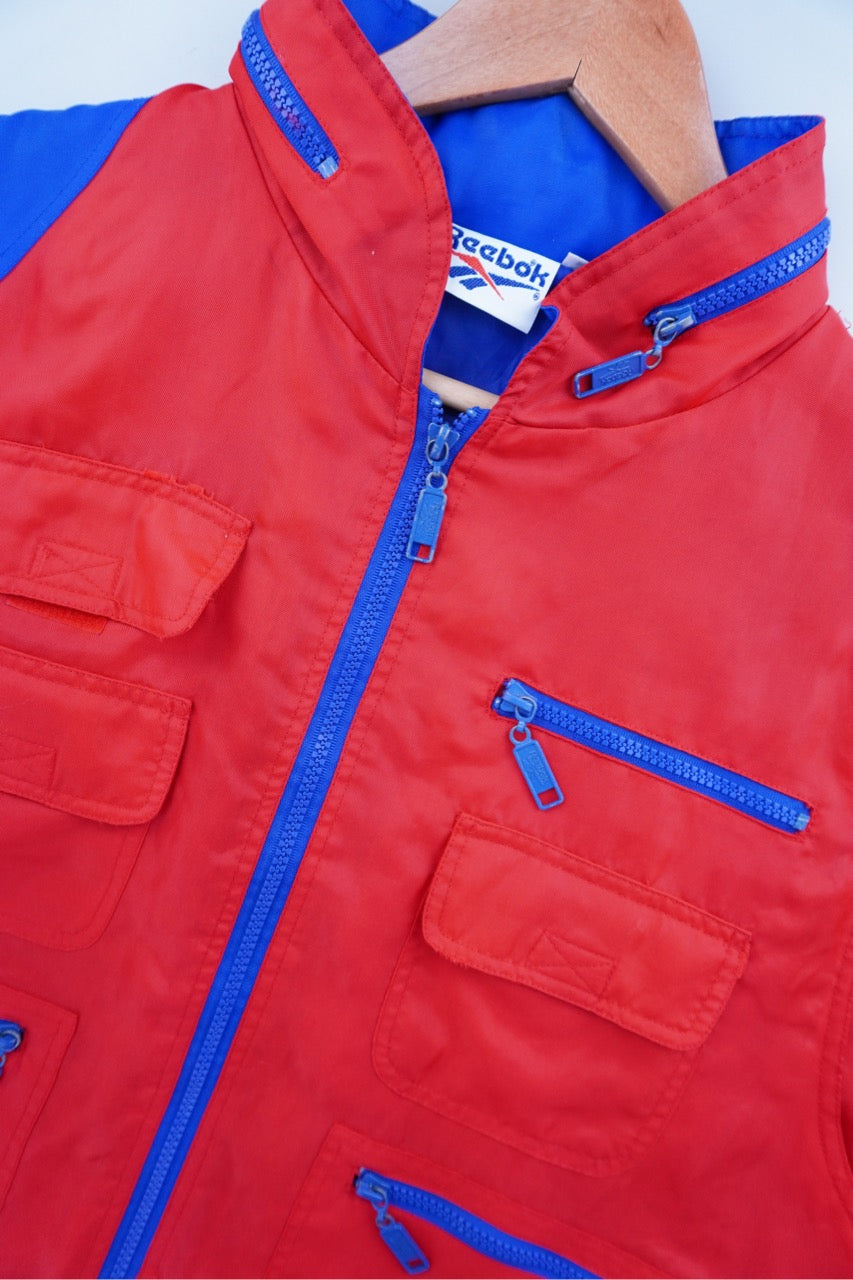 90s Reebok Utility Vest Red Blue M/L