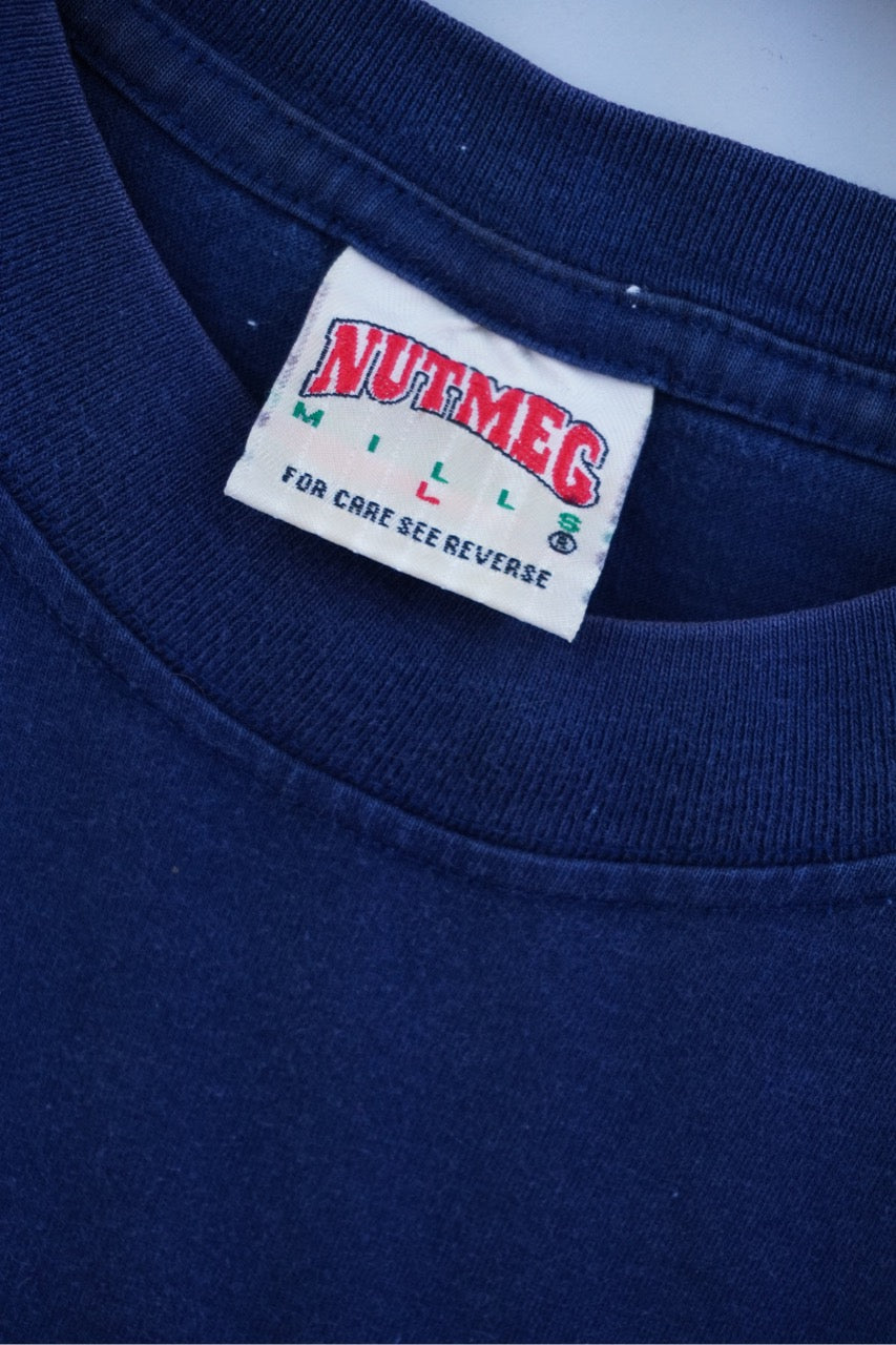 90s Nutmeg Mills New York Yankees MLB T-Shirt Navy M
