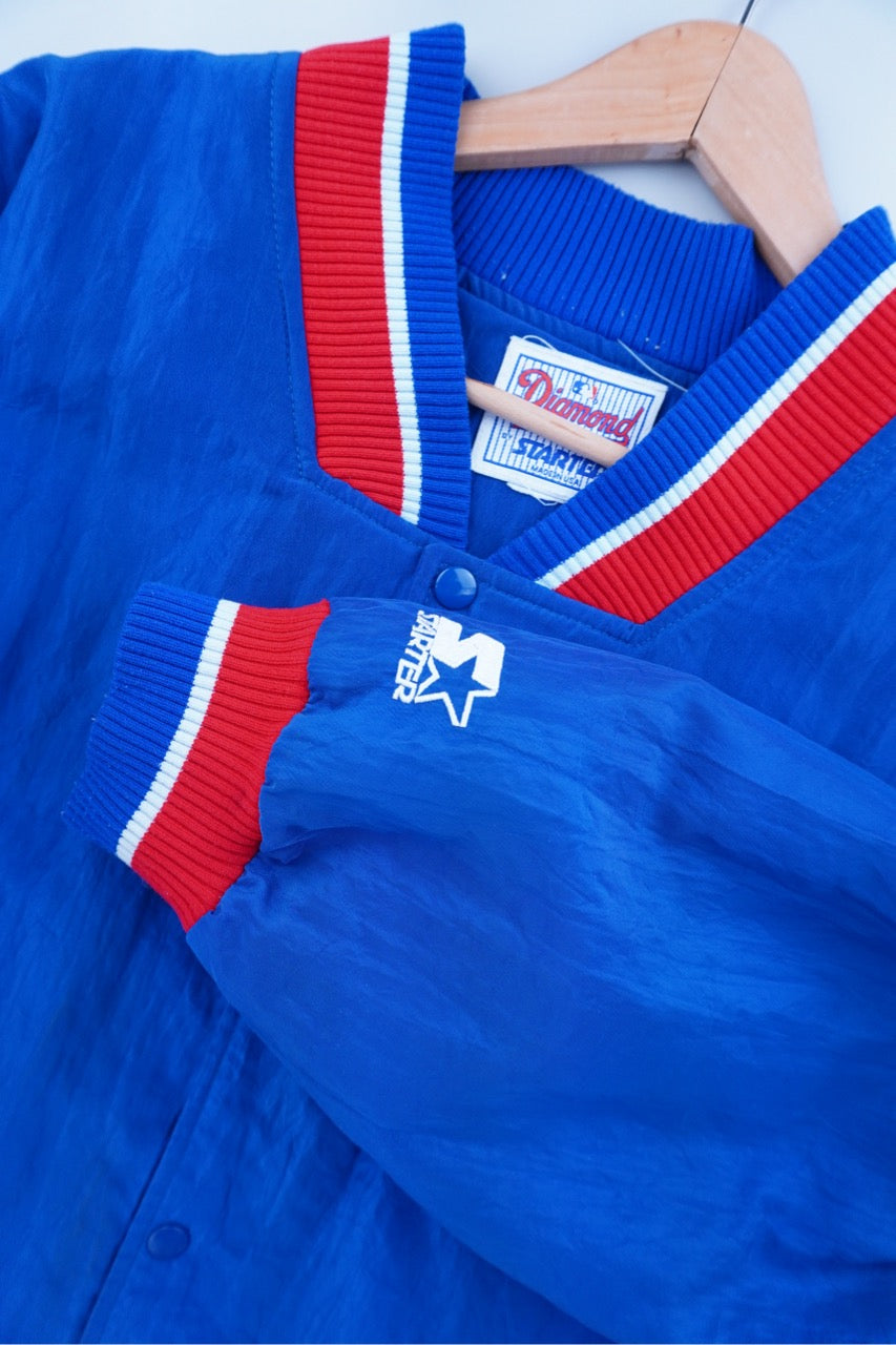 90s Starter Chicago Cubs MLB Jacket Blue L