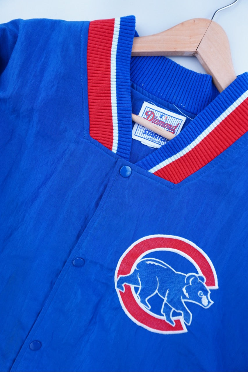 90s Starter Chicago Cubs MLB Jacket Blue L