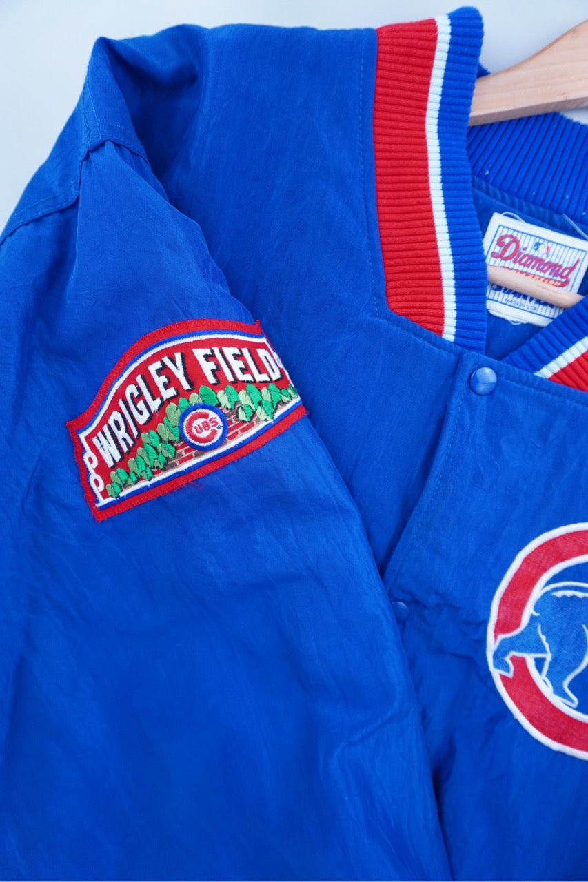 90s Starter Chicago Cubs MLB Jacket Blue L