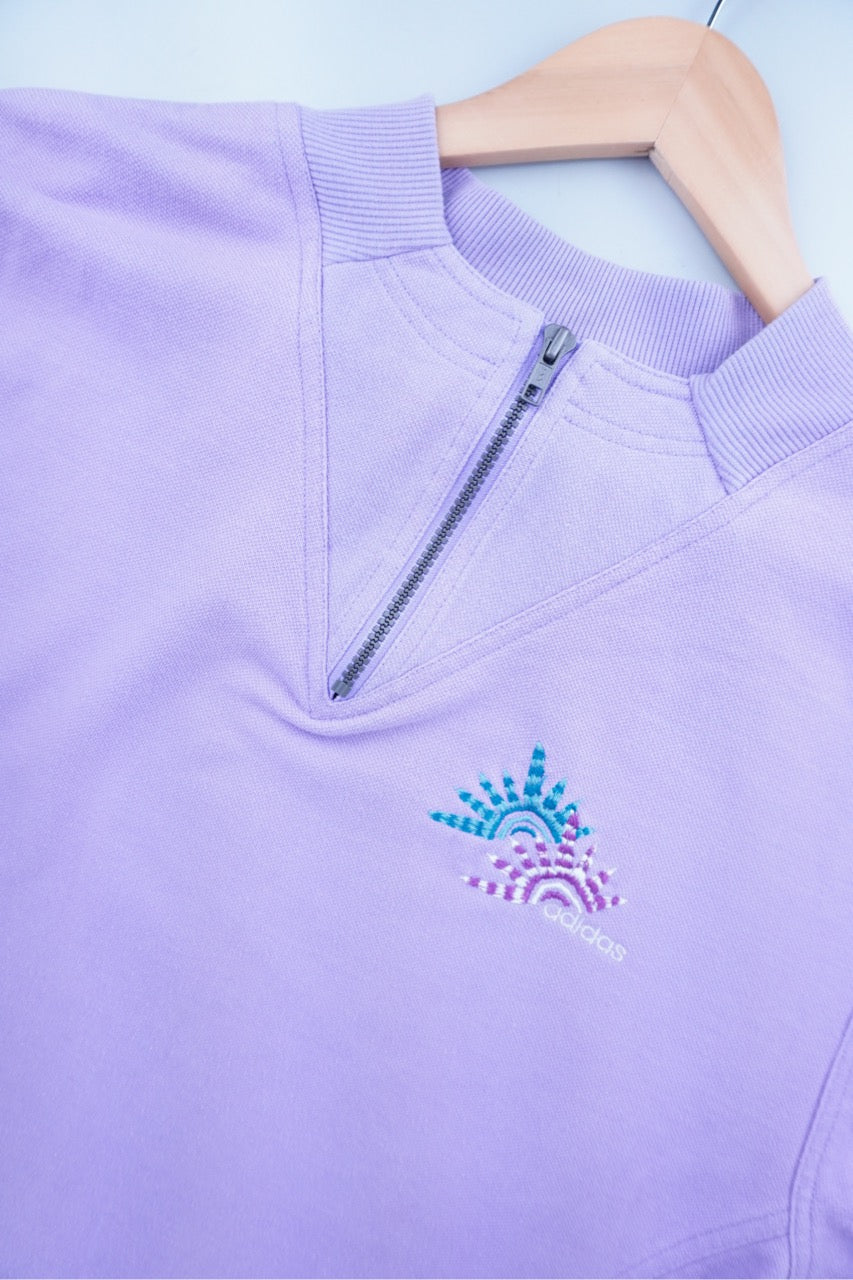 90s Adidas Women and Gym Tracksuit Purple  L