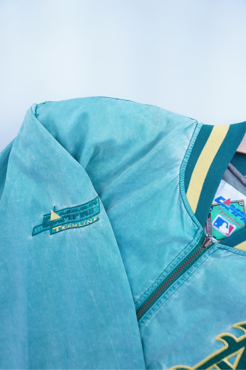 90s Campri Teamline Oakland Athletics Jacket Green  M/L