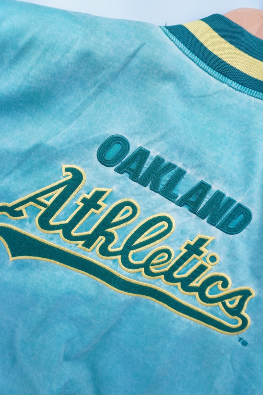 90s Campri Teamline Oakland Athletics Jacket Green  M/L