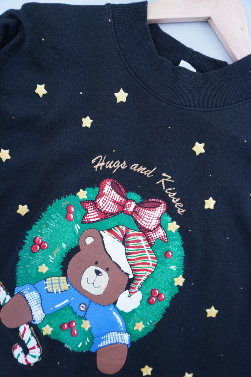 90s Holiday Time Christmas Sweatshirt Black M