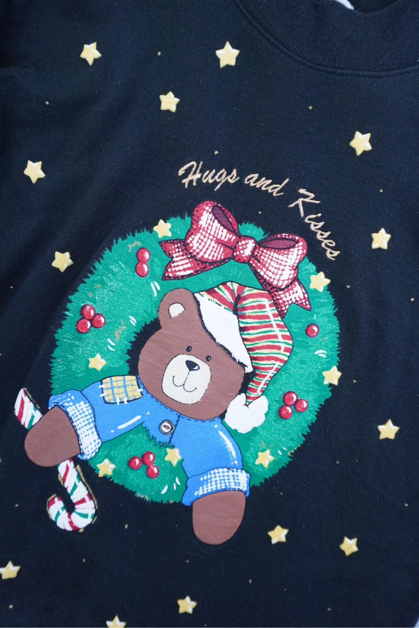 90s Holiday Time Christmas Sweatshirt Black M