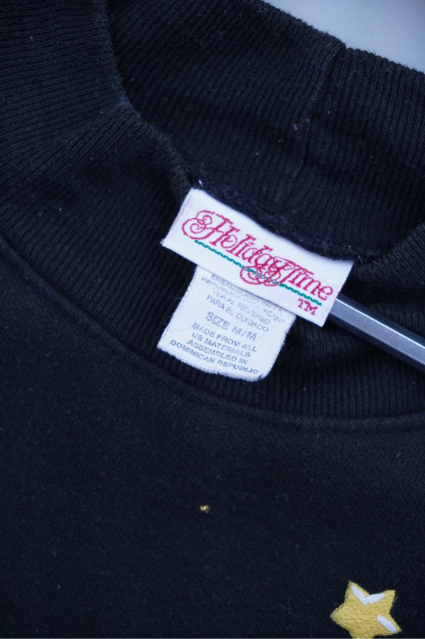90s Holiday Time Christmas Sweatshirt Black M