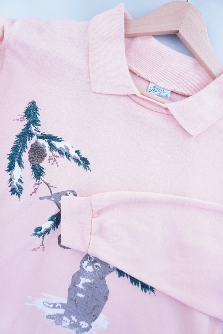 80s Haband Christmas Sweatshirt Rose M