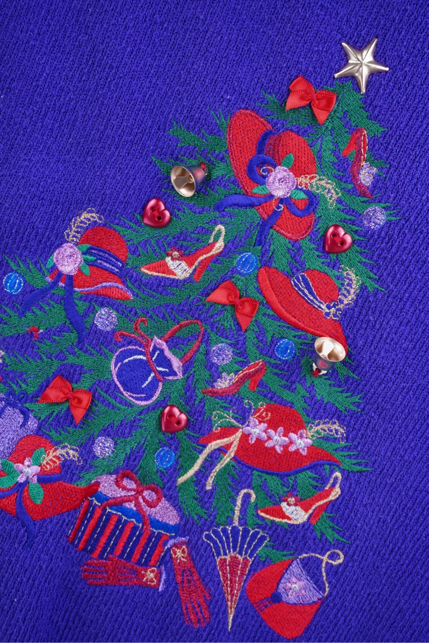 90s Bonworth Christmas Sweatshirt Purple L