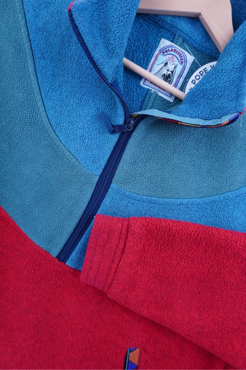 90s Jack Wolfskin Crazy Fleece Red M