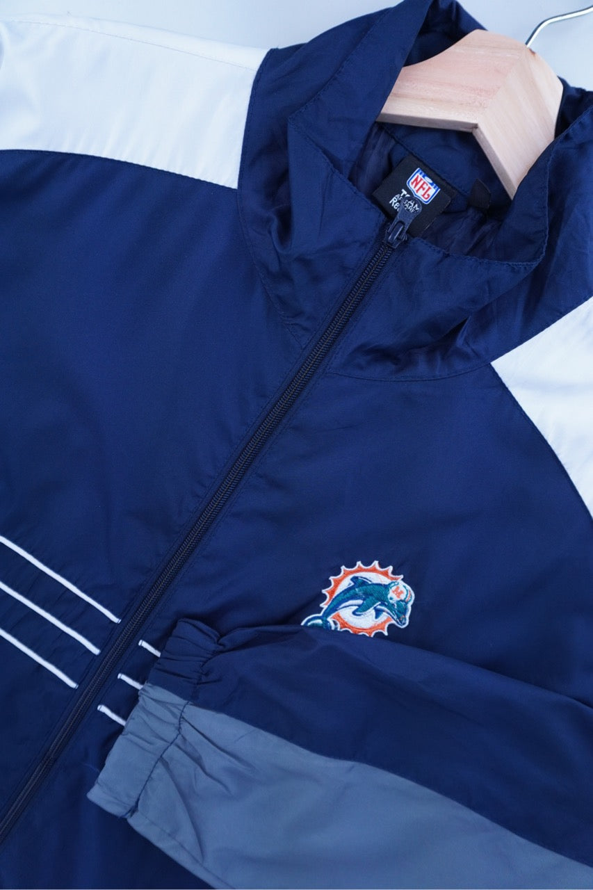 00s Reebok NFL Miami Dolphins Jacket Navy XXL