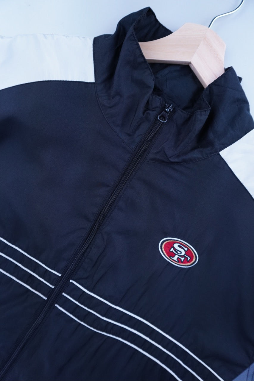 00s Reebok NFL San Francisco 49ers Jacket Black Grey XXL