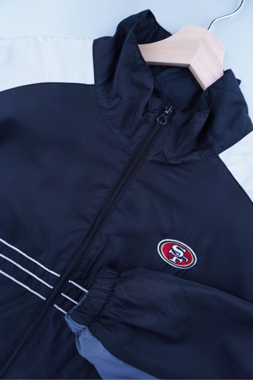00s Reebok NFL San Francisco 49ers Jacket Black Grey XXL