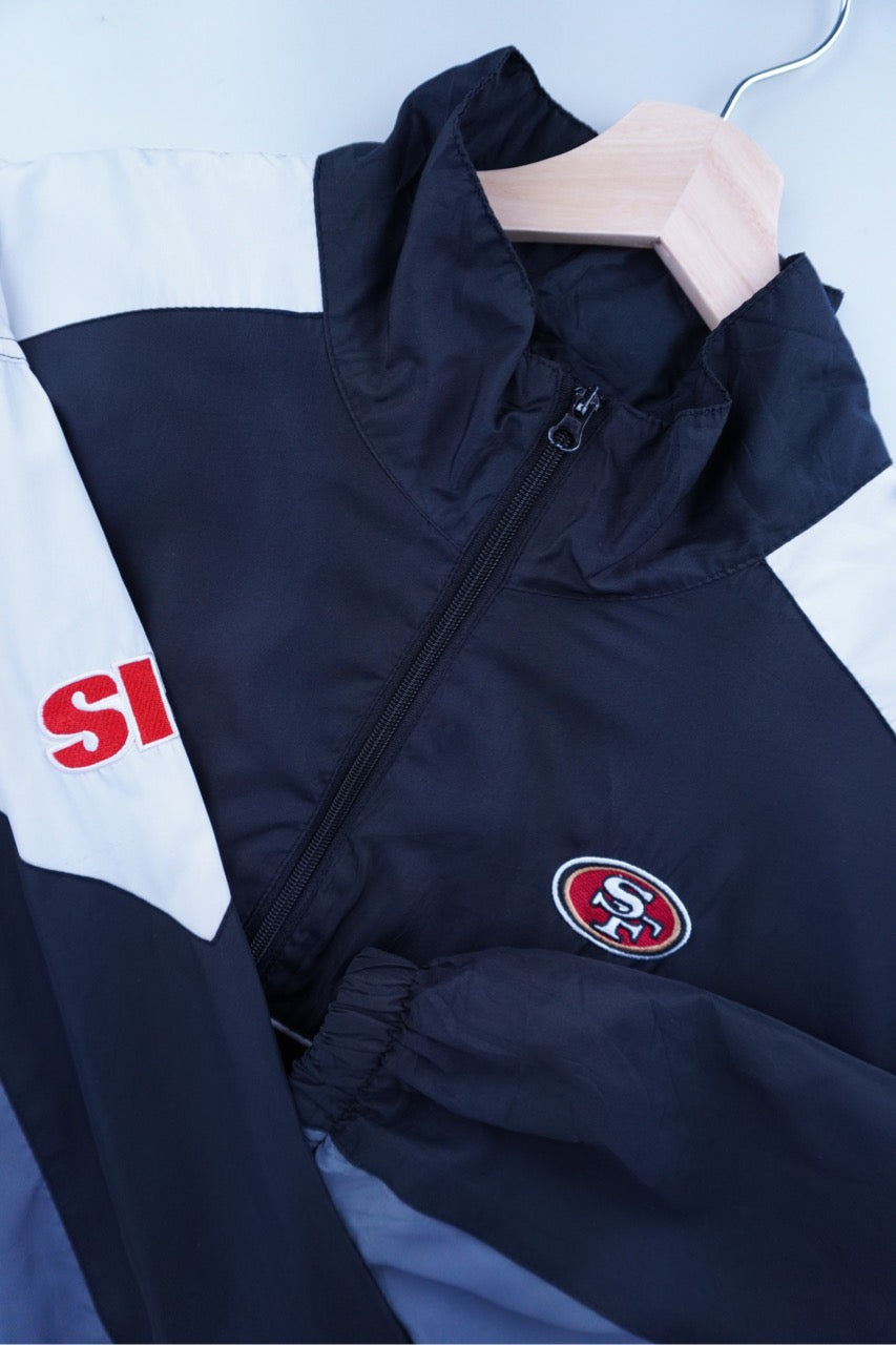 00s Reebok NFL San Francisco 49ers Jacket Black Grey XXL