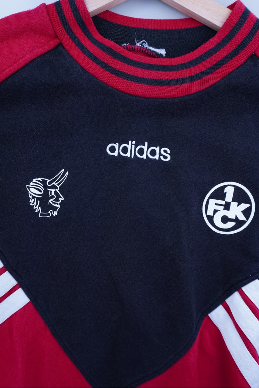 90s Adidas 1. FC Kaiserslautern Sweatshirt Black Red L
