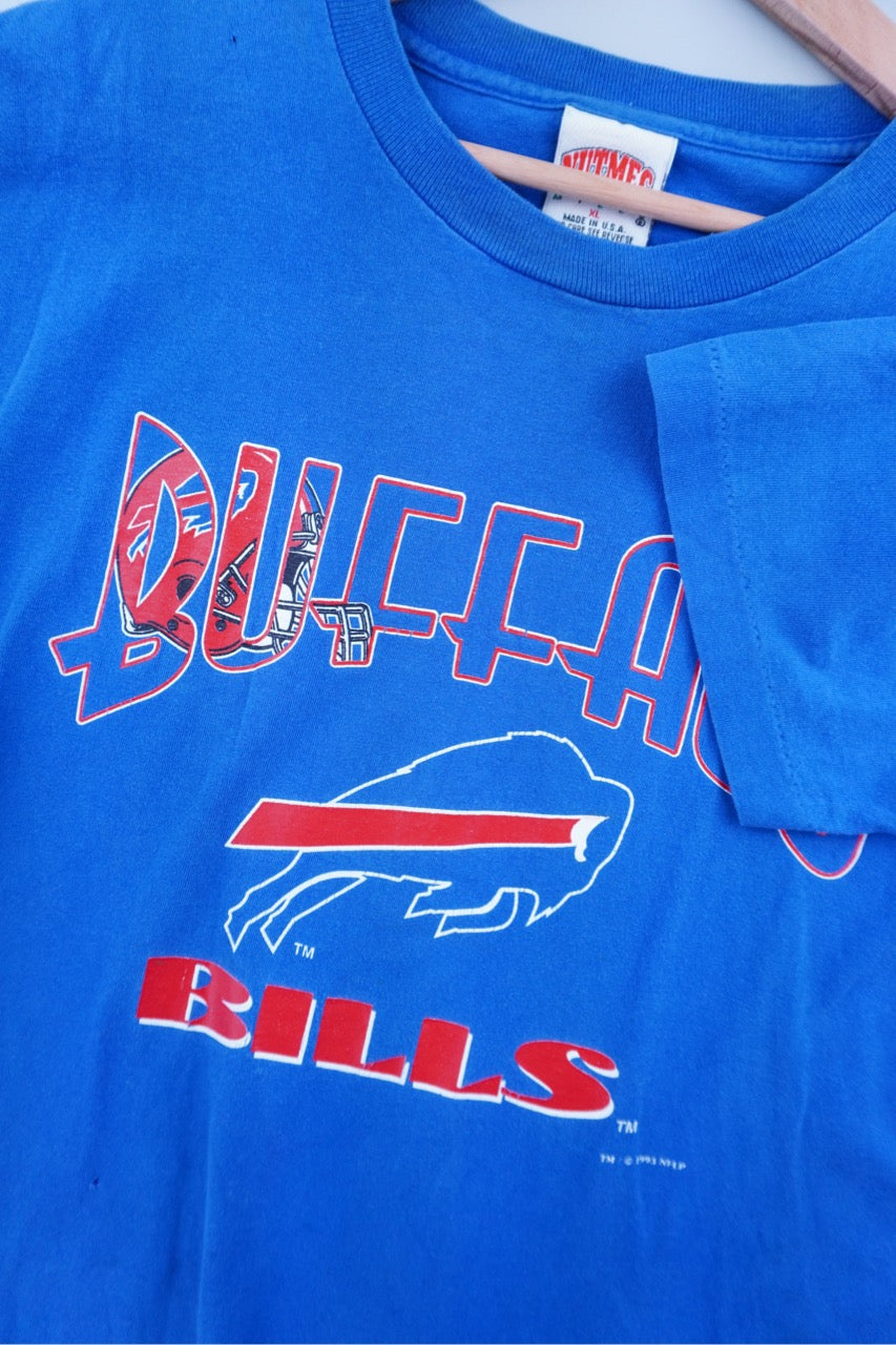 90s Nutmeg Mills Buffalo Bills NFL T-Shirt Blue M