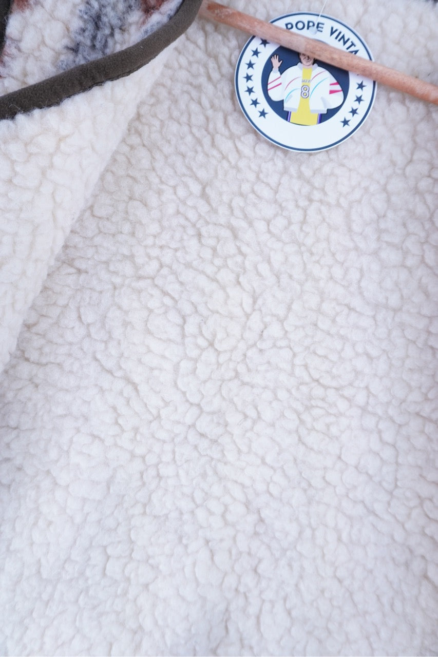 80s Unbranded Fleece Vest Creme M/L