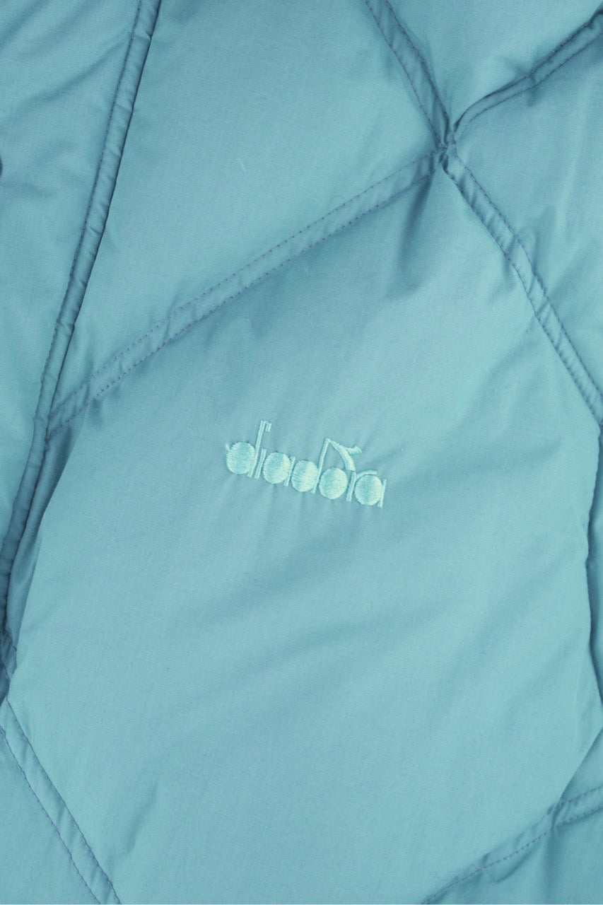 90s Diadora Ski Down Jacket Purple Turqoise L/XL