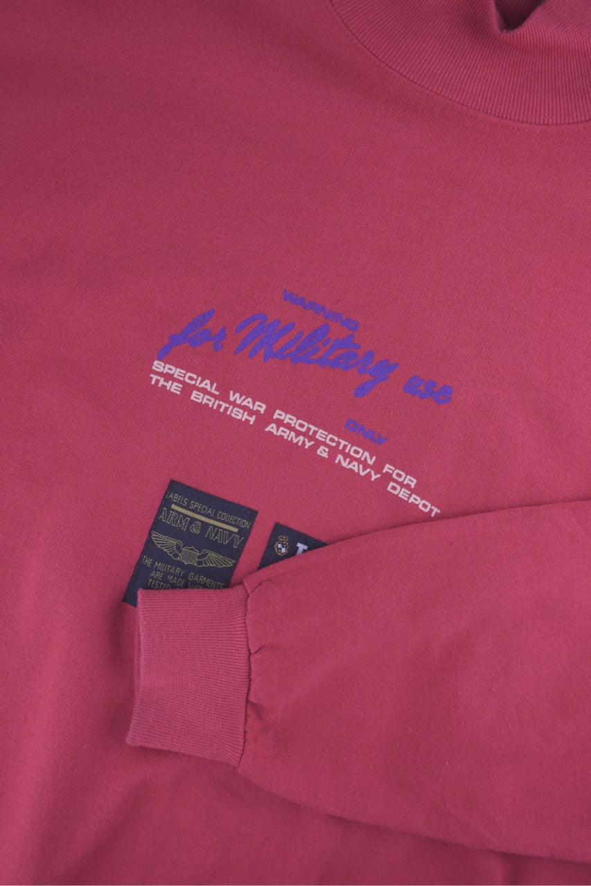 80s British Military Sweatshirt Red M