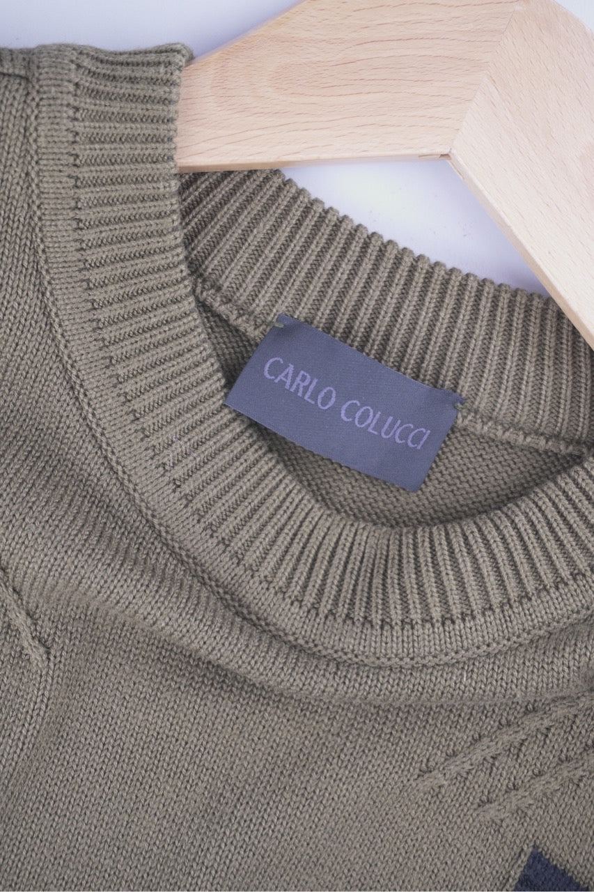 00s Carlo Colucci Sweater Brown/Khaki L