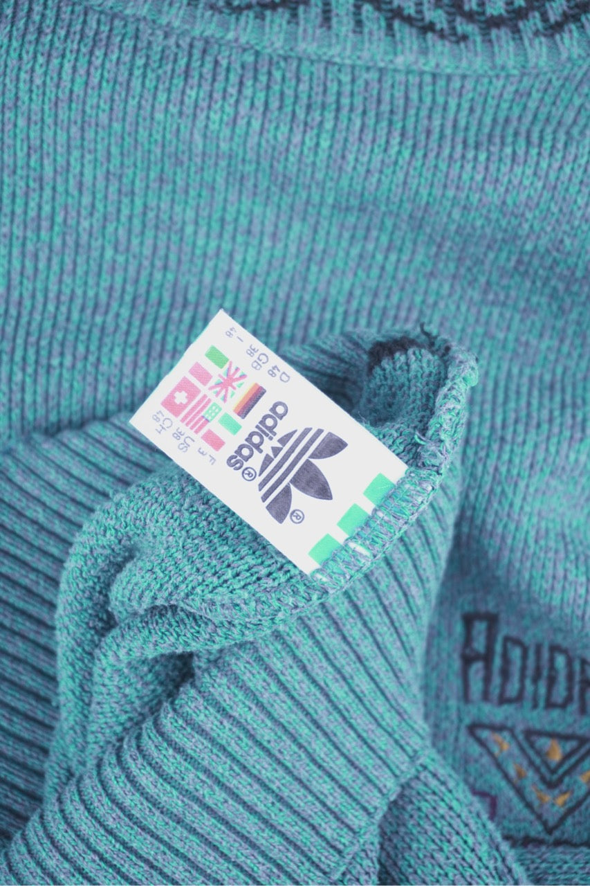 90s Adidas Sports Wear Sweater Green M/L