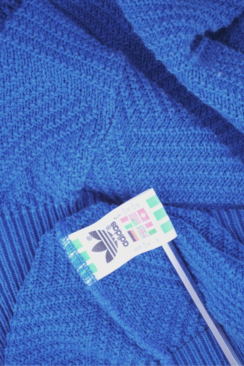 90s Adidas Knit Sweater Blue M