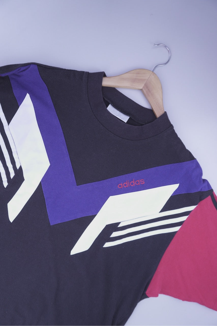 90s Adidas T-Shirt Black Red L
