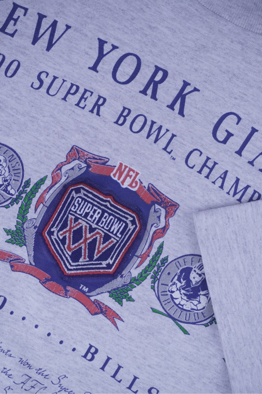 90s Nutmeg Mills New York Giants NFL T-Shirt Grey L