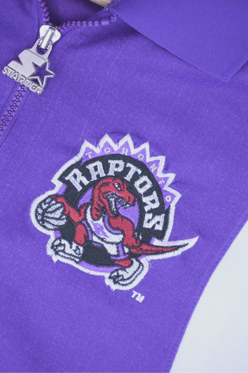 90s Starter Toronto Raptors NBA Polo-Shirt Purple L