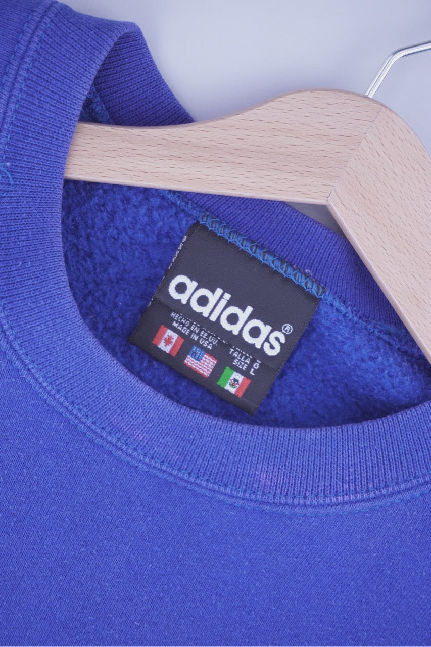 90s Adidas Sweatshirt Blue L