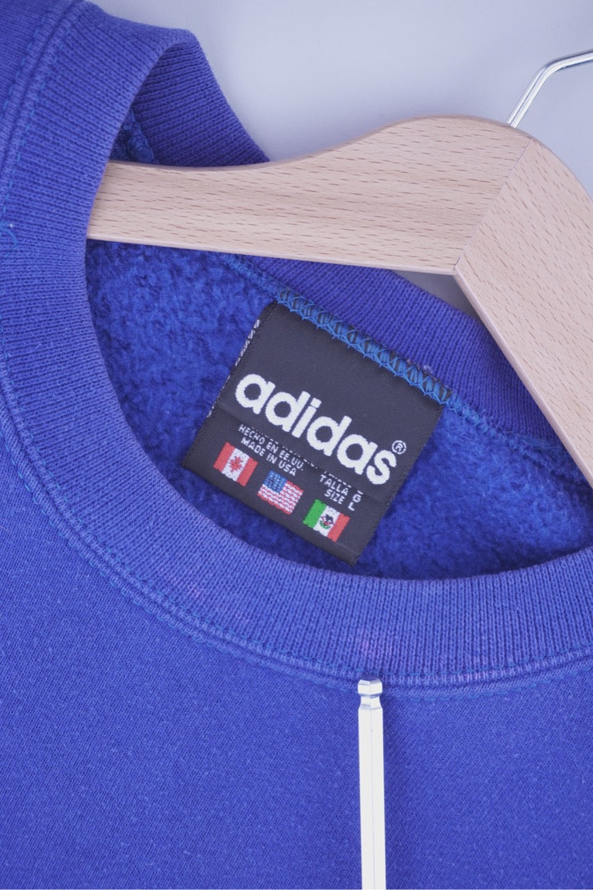 90s Adidas Sweatshirt Blue L