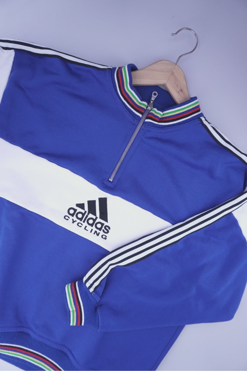 90s Adidas Cycling Sweatshirt Blue S