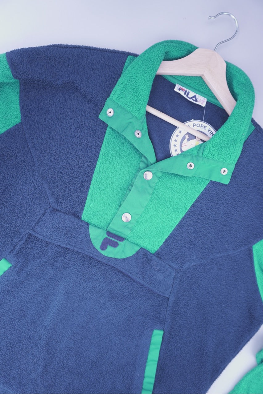 90s Fila Magic Line Fleece Green L