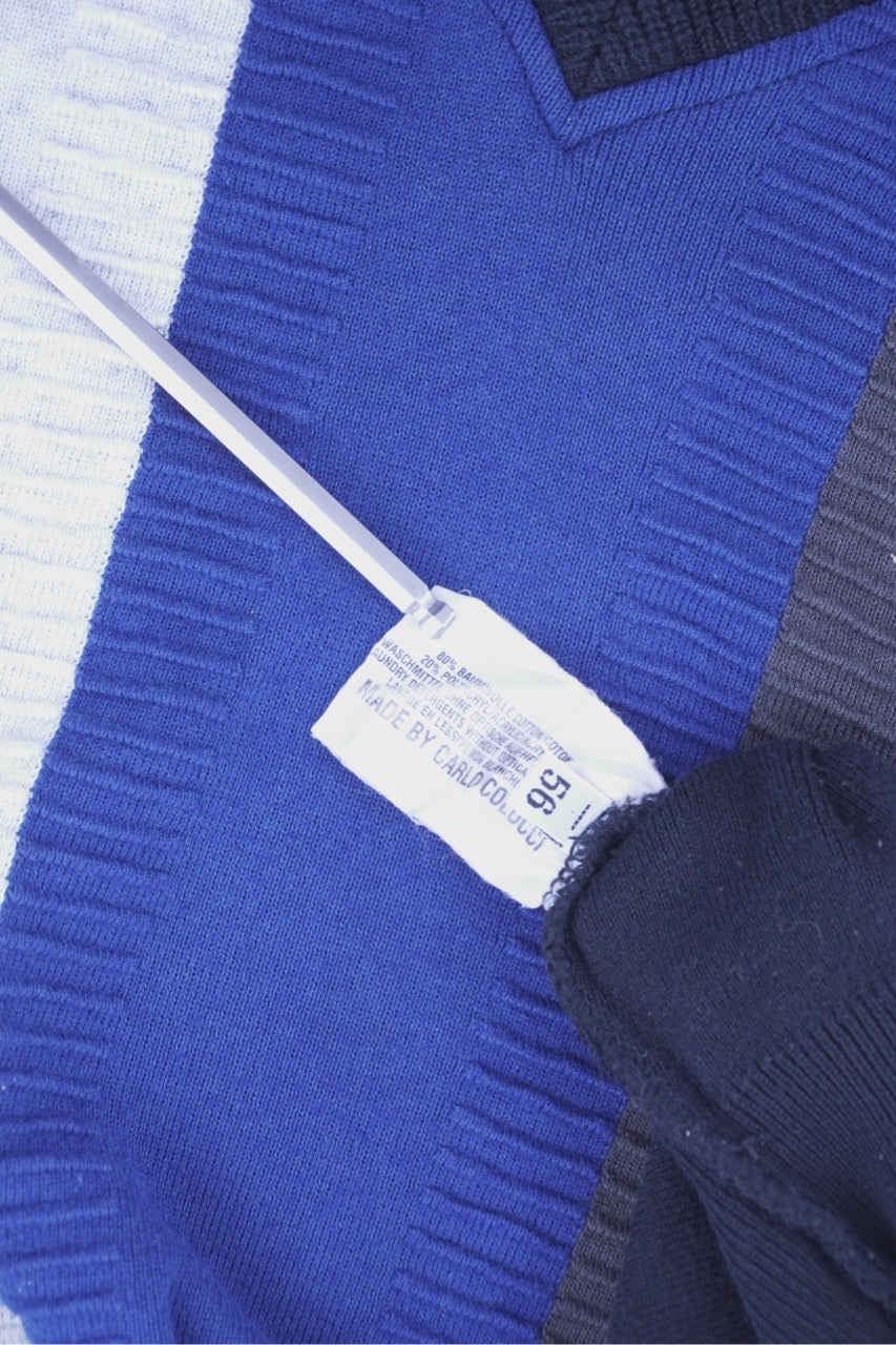 90s Carlo Colucci Vest Blue Grey L