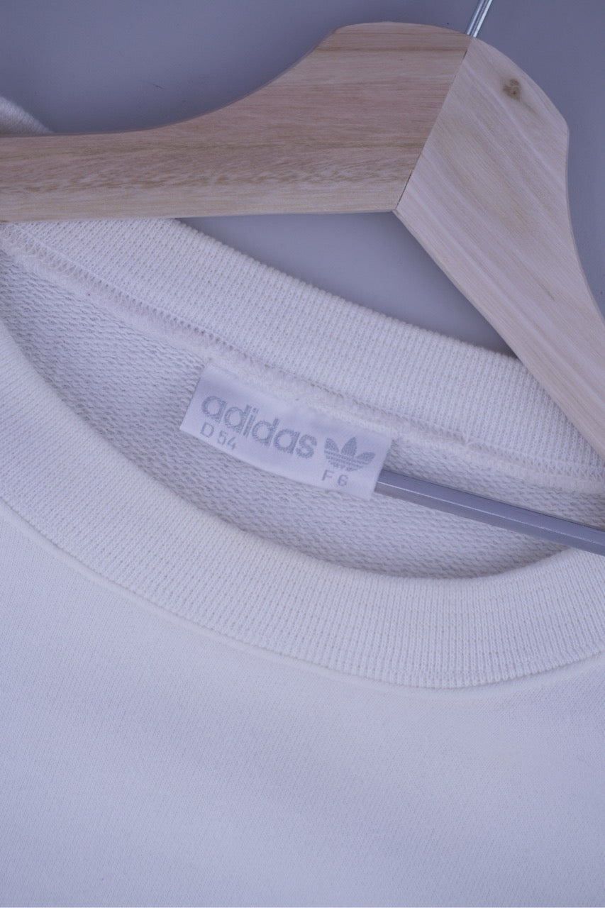 90s Adidas Tennis Sweatshirt White L