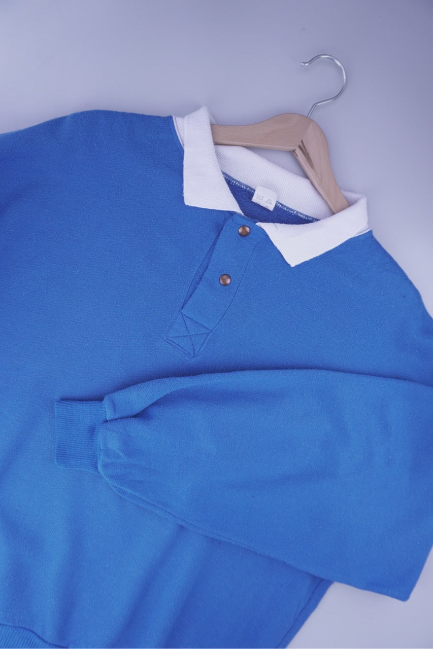 80s Unbranded Sweatshirt Blue M/L