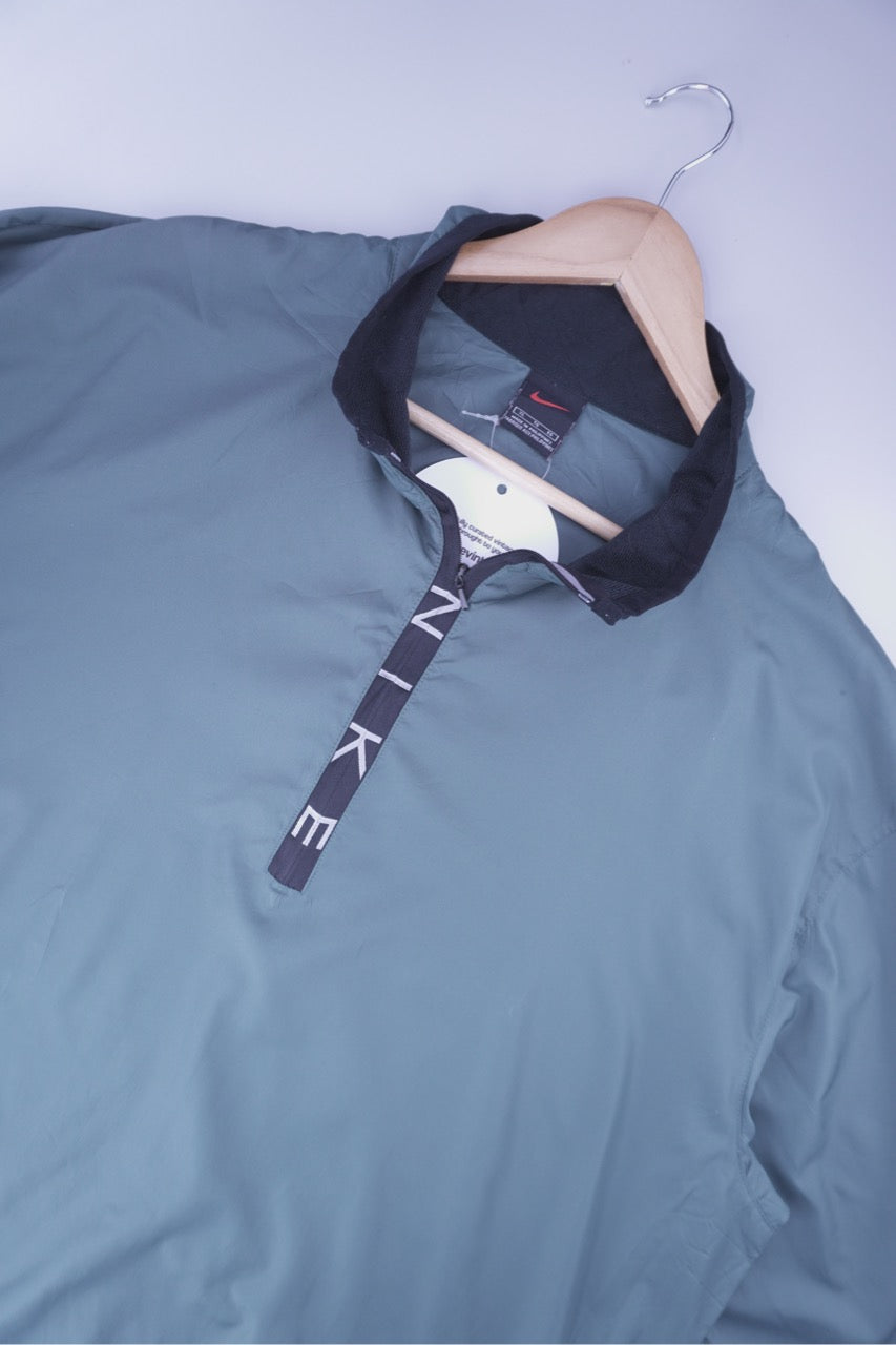 90s Nike Windbreaker Pullover Cyan XL